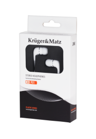 Słuchawki przewodowe douszne białe Kruger&Matz KMP01 - KMP01