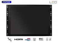 Monitor open frame LED 15" VGA HDMI BNC 12V 230V - NVOX OP1500VH