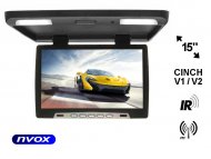 NVOX VRF154 BL Monitor podwieszany podsufitowy LCD 15" cali LED IR AV - NVOX VRF154 BL