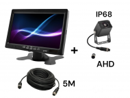 Monitor samochodowy LCD 7 cali 12/24V kabel 5M oraz kamera cofania 4pin zestaw AHD - NVOX AHM607 DUAL 4PIN + NVOX AHD2095S + NVOX KABEL 4PIN 5M