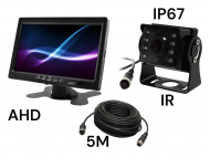 Monitor samochodowy LCD 7 cali 12/24V kabel 5M oraz kamera cofania 4pin zestaw AHD  - NVOX AHM607 DUAL 4PIN + NVOX CMA58 + NVOX KABEL 4PIN 5M