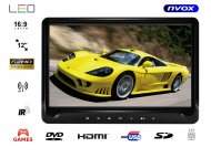 Monitor samochodowy zagłówkowy LED 12" FULL HD z HDMI DVD USB SD IR FM  GRY - NVOX JHR1160DF BL