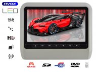 NVOX DV9917HD GR Monitor samochodowy zagłówkowy LCD 9" cali LED HD DVD USB SD IR FM GRY 12V - NVOX DV9917HD GR