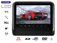NVOX DV9917N HD BL Monitor na zagłówek samochodowy LCD 9" cali LED HD DVD USB SD IR FM GRY 12V - NVOX DV9917N HD BL