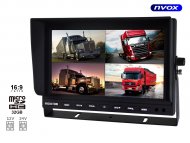  Monitor samochodowy LCD 9" z obsługą 4 kamer i funkcją DVR rejestratora 12V 24V - NVOX HM950DVR QUAD