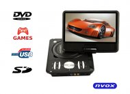 NVOX PD9058 Przenośny odtwarzacz DVD LCD 9" cali USB SD GRY 12V 230V - NVOX PD9058