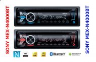 Radioodtwarzacz samochodowy SONY MEX-N4000BT NFC BT MP3 USB - SONY MEX-N4000BT