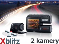 Xblitz Dual Podrójna samochodowa kamera rejestrator trasy FULL HD z detekcją ruchu oraz oddzielną kamerą - Xblitz Dual