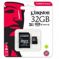 Karta pamięci microSDHC Kingston UHS-1 CLASS 10 32GB z odczytem do 80MB/s oraz adapter - Kingston SDCS-32GB