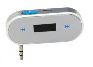 MonoTech CB-31221 White "NanoPhone" Samochodowy transmiter FM z podłączeniem przez minijack - MonoTech CB-31221 White
