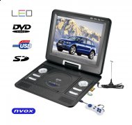 NVOX PD1216 Przenośny odtwarzacz DVD DIVX LED 12" cali USB SD GRY TV 12V 230V - NVOX PD1216