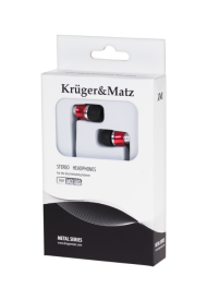 Słuchawki przewodowe douszne czerwone Kruger&Matz KMM01RD - KMM01RD