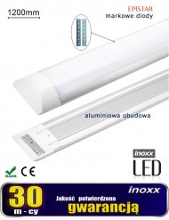LAMPA LINIOWA NATYNKOWA PANEL LED SLIM 120CM 40W 6000K ZIMNA - INOXX LL120CM 40W 6000K MI FS