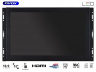 Monitor dotykowy open frame LED 15" FHD VGA HDMI BNC USB 12V 230V - NVOX OP1560VTC CAP IPS