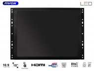 Monitor dotykowy open frame LED 15" VGA HDMI BNC 12V 230V - NVOX OP1500VHT