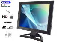 Monitor LCD 15" cali AV VGA HDMI USB 12V 230V - NVOX MPC1550