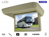 Monitor podwieszany podsufitowy automatycznie opuszczany LED 22" FULL HD HDMI Video-IN 24V - NVOX 2209M BE AV HDMI