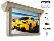 NVOX 1906MS BE Monitor podwieszany podsufitowy automatycznie opuszczany LED HD 19" HDMI Video-IN 24V - NVOX 1906MS BE AV HDMI