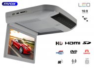 Monitor podwieszany podsufitowy LCD 10" LED HD DVD HDMI USB SD IR FM GRY 12V - NVOX RFVT1021D GR