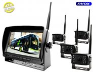 Monitor rejestrator samochodowy LCD 7" AHD z obsługą 4 bezprzewodowych kamer 12V 24V - NVOX AHM6084WI-R-S 7" QUAD DIGITAL