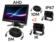 Monitor samochodowy LCD 7 cali 12/24V kabel 5M/10M oraz kamera cofania 4pin zestaw AHD  - NVOX AHM607 DUAL 4PIN + NVOX CMA58 + NVOX KABEL 4PIN 5M/10M