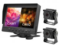 Monitor samochodowy  LCD 7" AHD 4PIN z funkcją rejestratora 12V 24V oraz 2 kamery AHD - NVOX AHM6122R-S 4PIN
