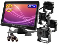 Monitor samochodowy LCD 7" AHD cofania i monitoringu z obsługą 1 kamery 12V 24V - NVOX AHM612-S 4PIN