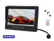 NVOX HM741 QUAD 4PIN  Monitor samochodowy lub wolnostojący LCD 7" cali cofania obsługa 4 kamer 12V 24V - NVOX HM741 QUAD 4PIN