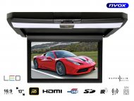 Monitor samochodowy podwieszany podsufitowy LCD 13" LED FULL HD HDMI USB SD IR FM 12V - NVOX VRF1331 BL