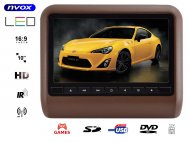NVOX DV1017HD BR Monitor na zagłówek samochodowy LCD 10" LED HD DVD USB SD IR FM GRY 12V - NVOX DV1017HD BR