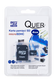 Karta pamięci micro SDHC 4GB Quer - PLY1147