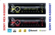 Radioodtwarzacz samochodowy SONY MEX-N5000BT z NFC CD BT MP3 USB Multikolor - SONY MEX-N5000BT